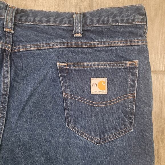 Carhartt Jeans FR Cat 2 Mens 44x30 Flame Resistant Denim Medium Wash Workwear - Picture 8 of 13
